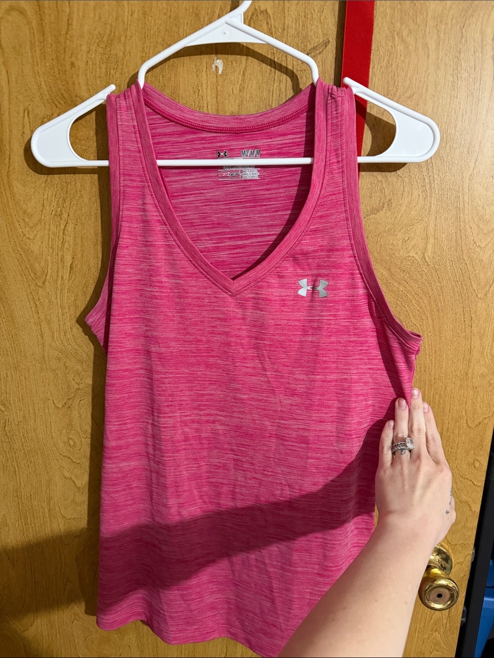 Under Armour Pink Sleeveless V-Neck Performance Tank